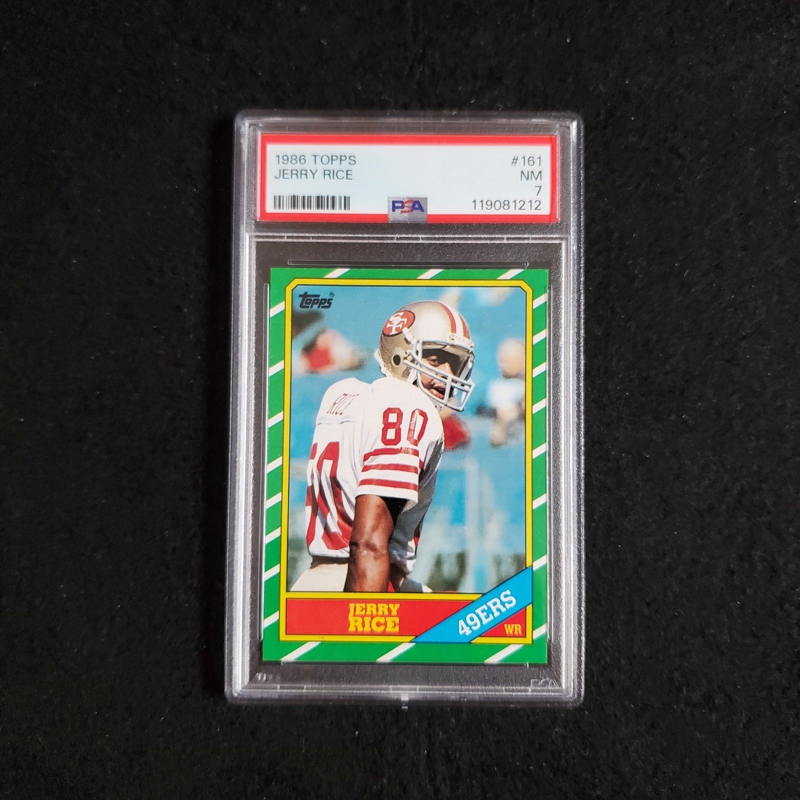 1986 Jerry Rice Topps Rookie PSA 7