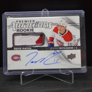 2018-19 Upper Deck Premier Attractions Rookie Auto. Patches J. Kotkaniemi /99