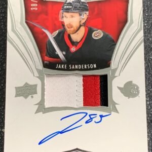 2024-25 UD The Cup Exquisite Jake Sanderson Endorsements Relics Patch Auto /50