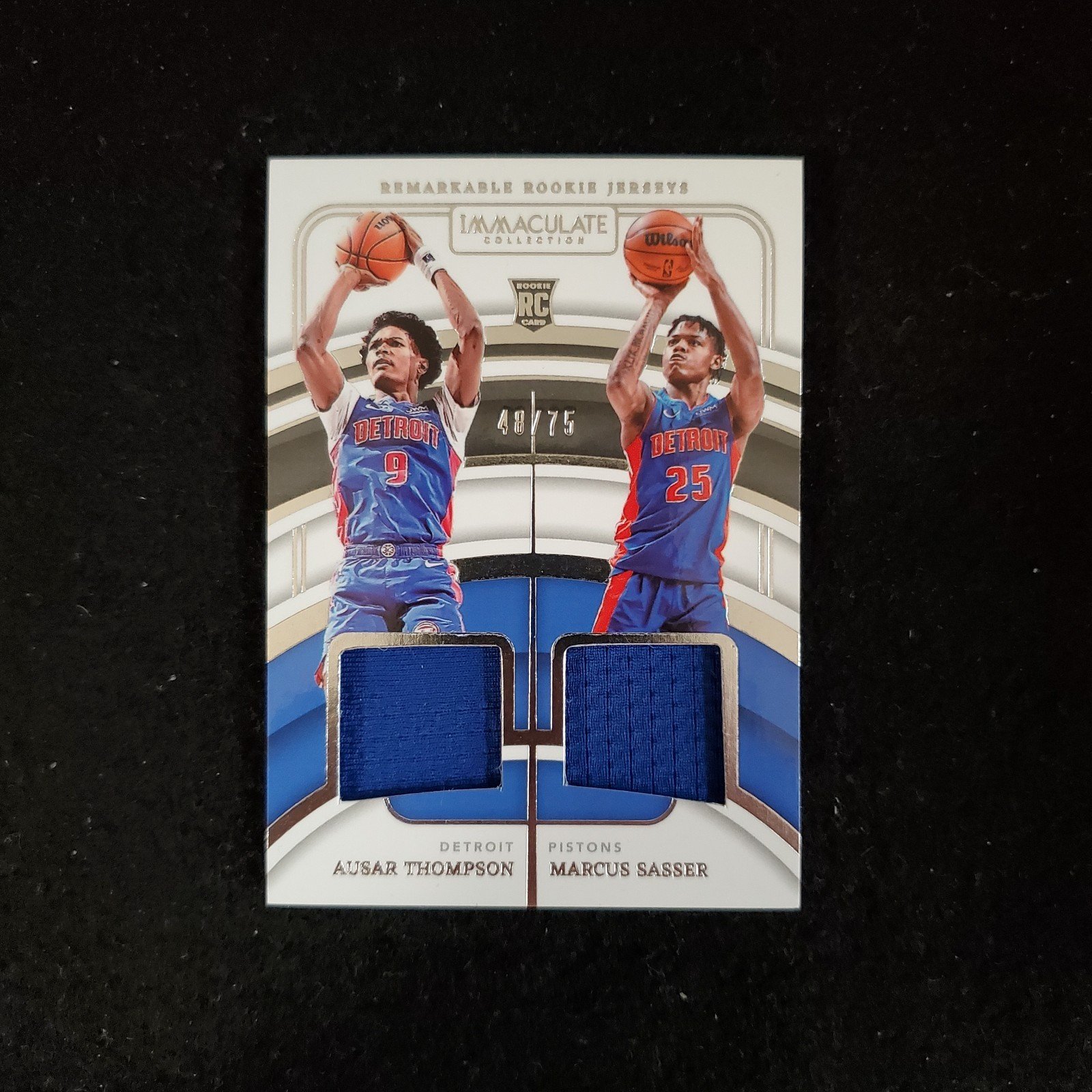 2023-24 Ausar Thompson Marcus Sasser Panini Immaculate Rookie Patch /75