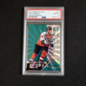 1997-98 Eric Lindros Pinnacle Epix Game-Emerald PSA 8