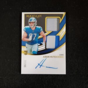 2022 Aidan Hutchinson Panini Immaculate Dual Rookie Patch Auto RPA /99