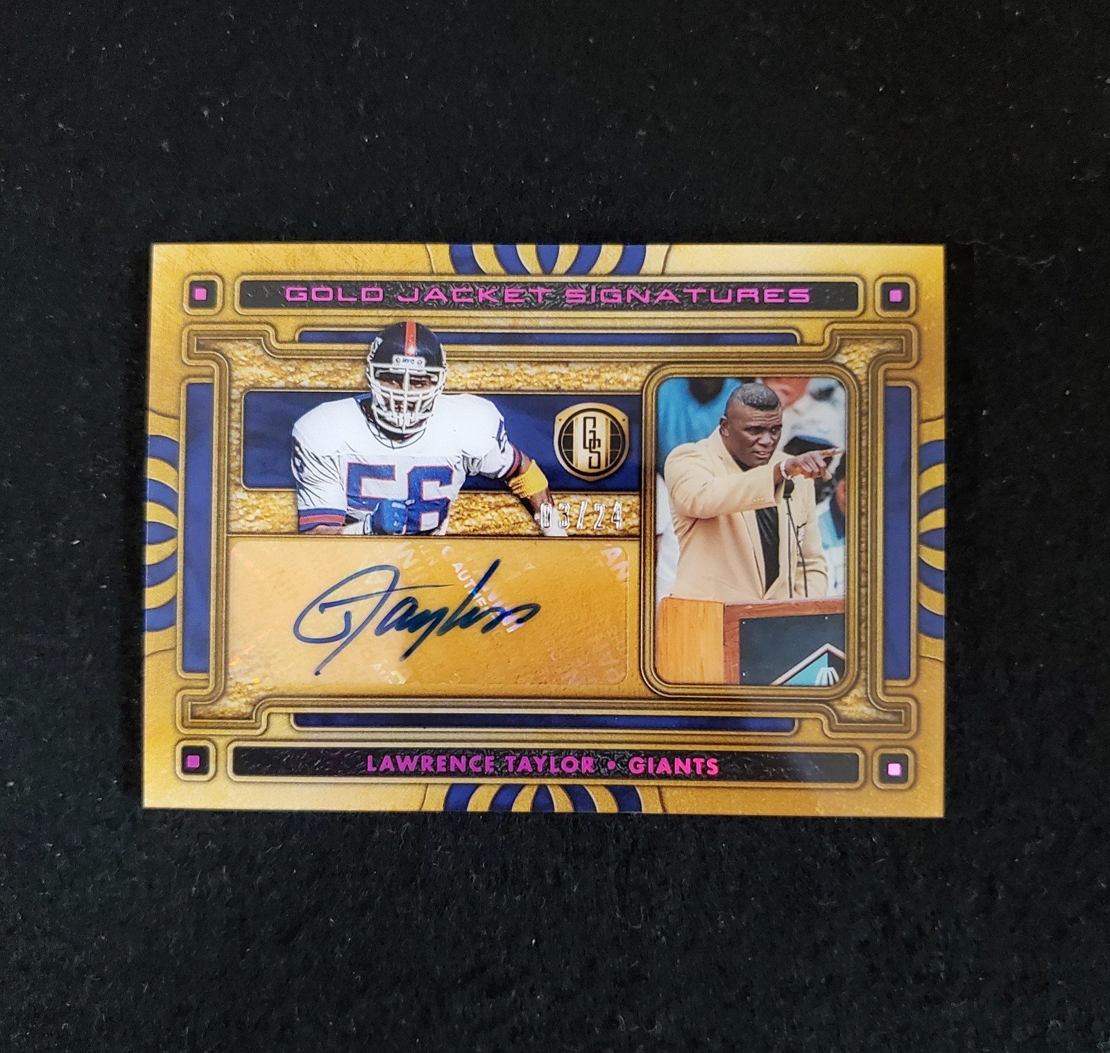 2023 Lawrence Taylor Panini Gold Standard Gold Jacket Signatures /24