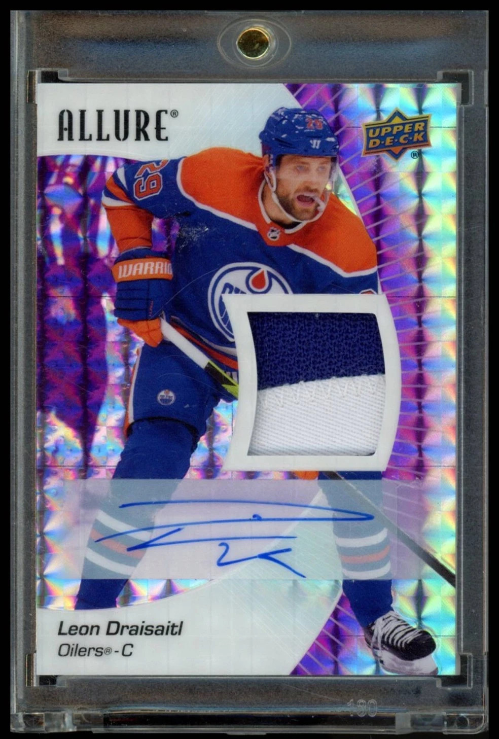 2023 Upper Deck Allure Leon Draisaitl Purple Diamond Patch Auto /10