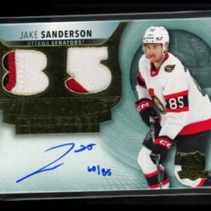 2022-23 UPPER DECK THE CUP JAKE SANDERSON ROOKIE PATCH AUTO RPA /85
