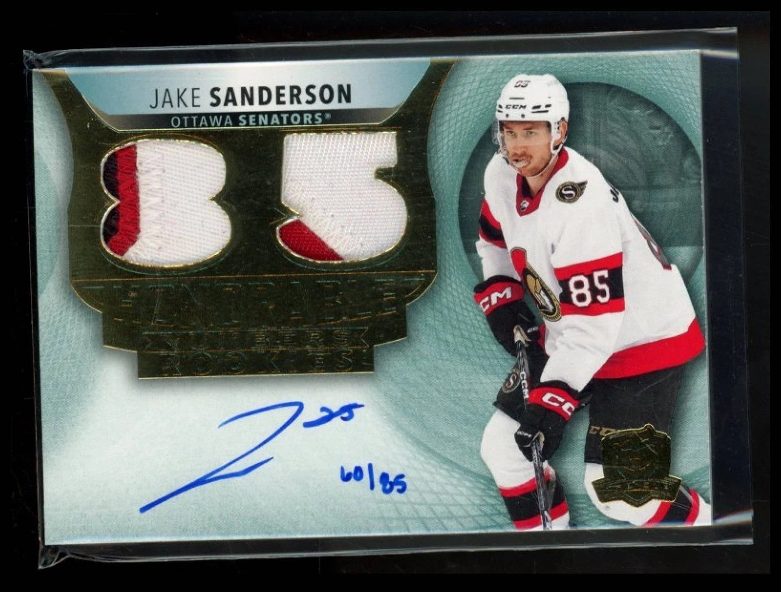 2022-23 UPPER DECK THE CUP JAKE SANDERSON ROOKIE PATCH AUTO RPA /85