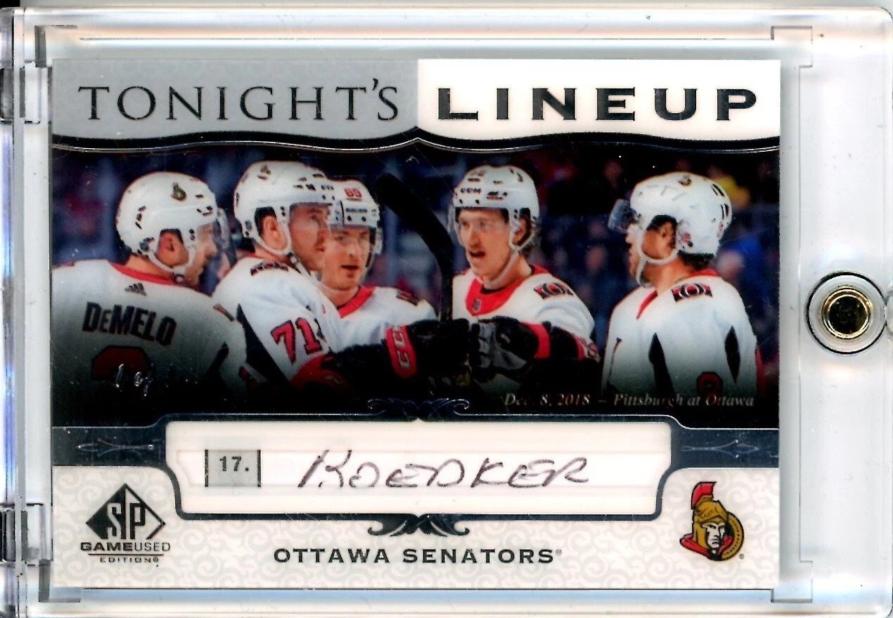2019-20 SP Game Used Tonight's Lineup #TLOTT19 Mikkel Boedker 1/1