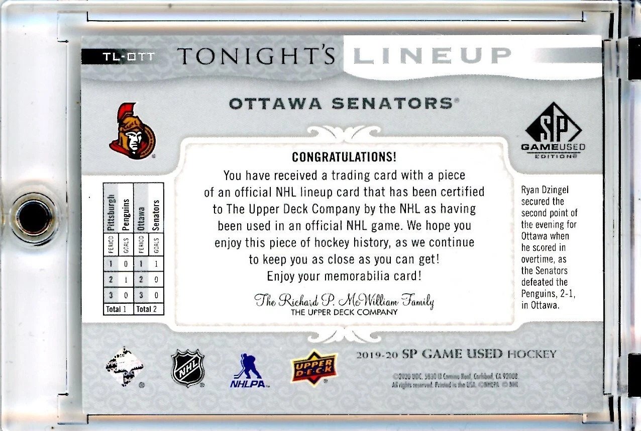 2019-20 SP Game Used Tonight's Lineup #TLOTT19 Mikkel Boedker 1/1 - Image 2