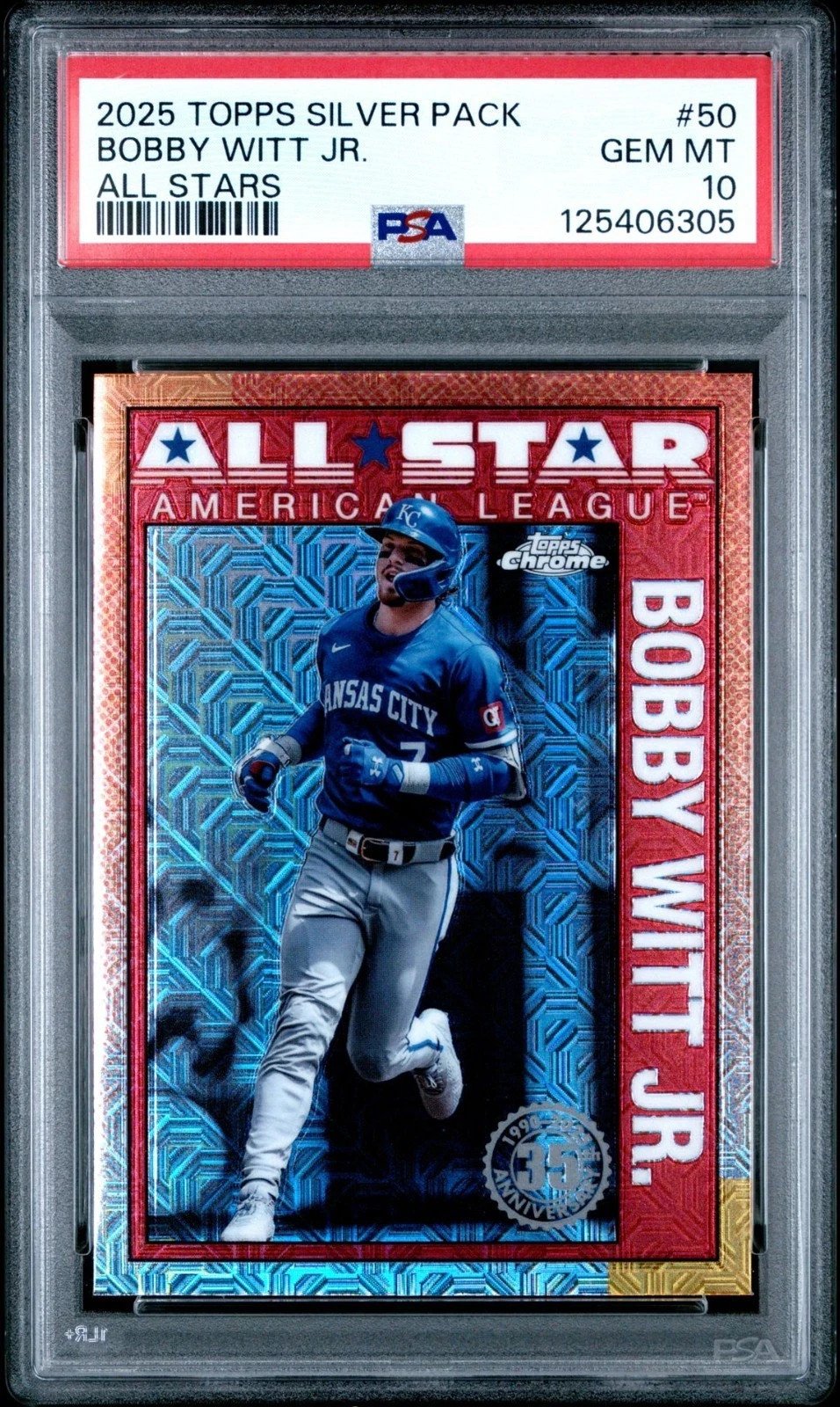 2025 Topps Silver Pack All Stars Bobby Witt Jr #50 PSA 10 GEM MINT