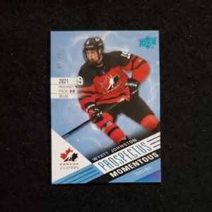 2021 Wyatt Johnston Upper Deck Team Canada Juniors Rookie Electric Blue /45