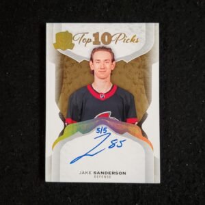 2024-25 Upper Deck The Cup Jake Sanderson Top 10 Picks Auto 5/5