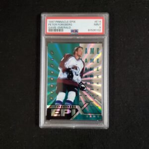 1997-98 Peter Forsberg Pinnacle Epix Game-Emerald PSA 9