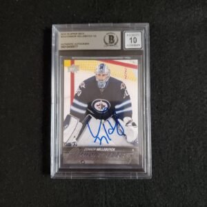 2015-16 Connor Hellebuyck Upper Deck Young Guns Rookie Auto BGS 10 Auto Grade