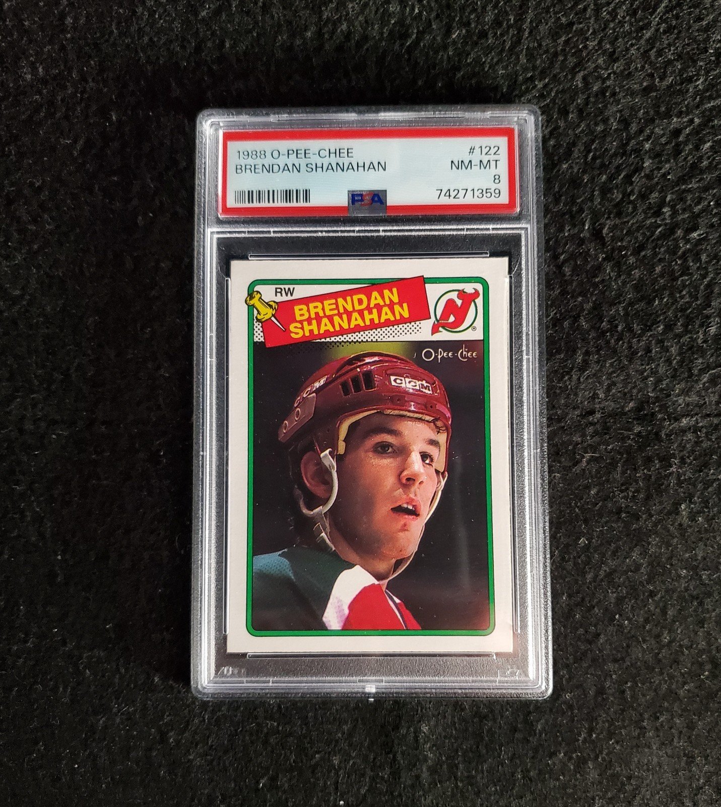 1988-89 Brendan Shanahan O-Pee-Chee Rookie PSA 8