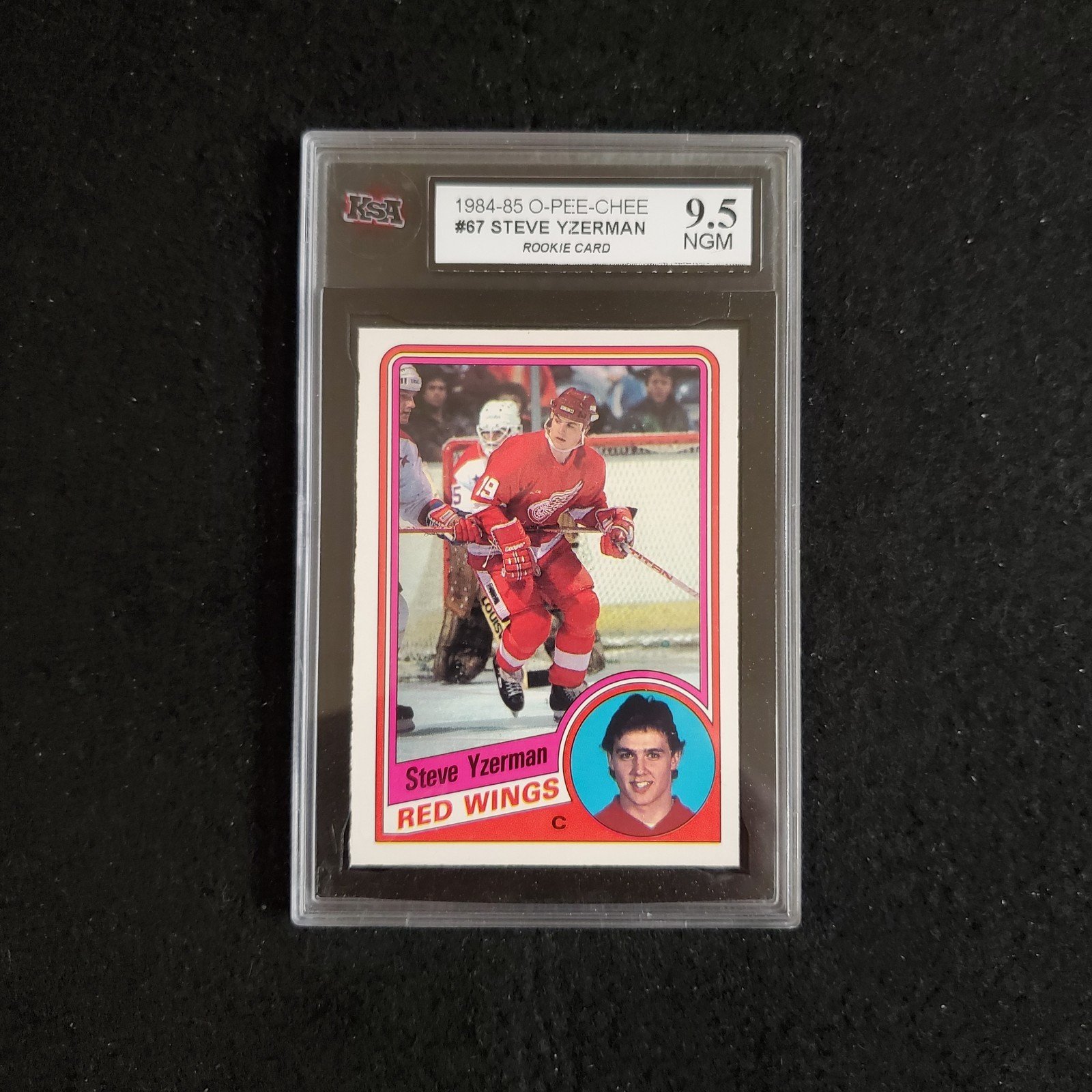 1984-85 Steve Yzerman O-Pee-Chee Rookie KSA 9.5