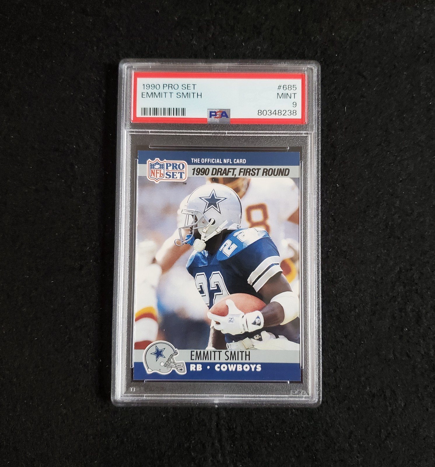 1990 Emmit Smith Pro Set Rookie PSA 9