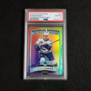 2019-20 Quinn Hughes O-Pee-Chee Platinum Rainbow Color Wheel Rookie PSA 10