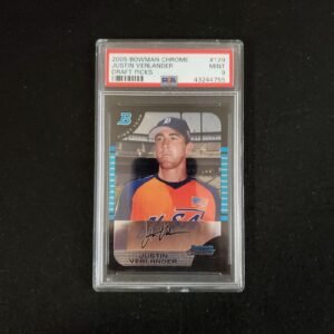 2005 Justin Verlander Bowman Chrome Draft Rookie PSA 9