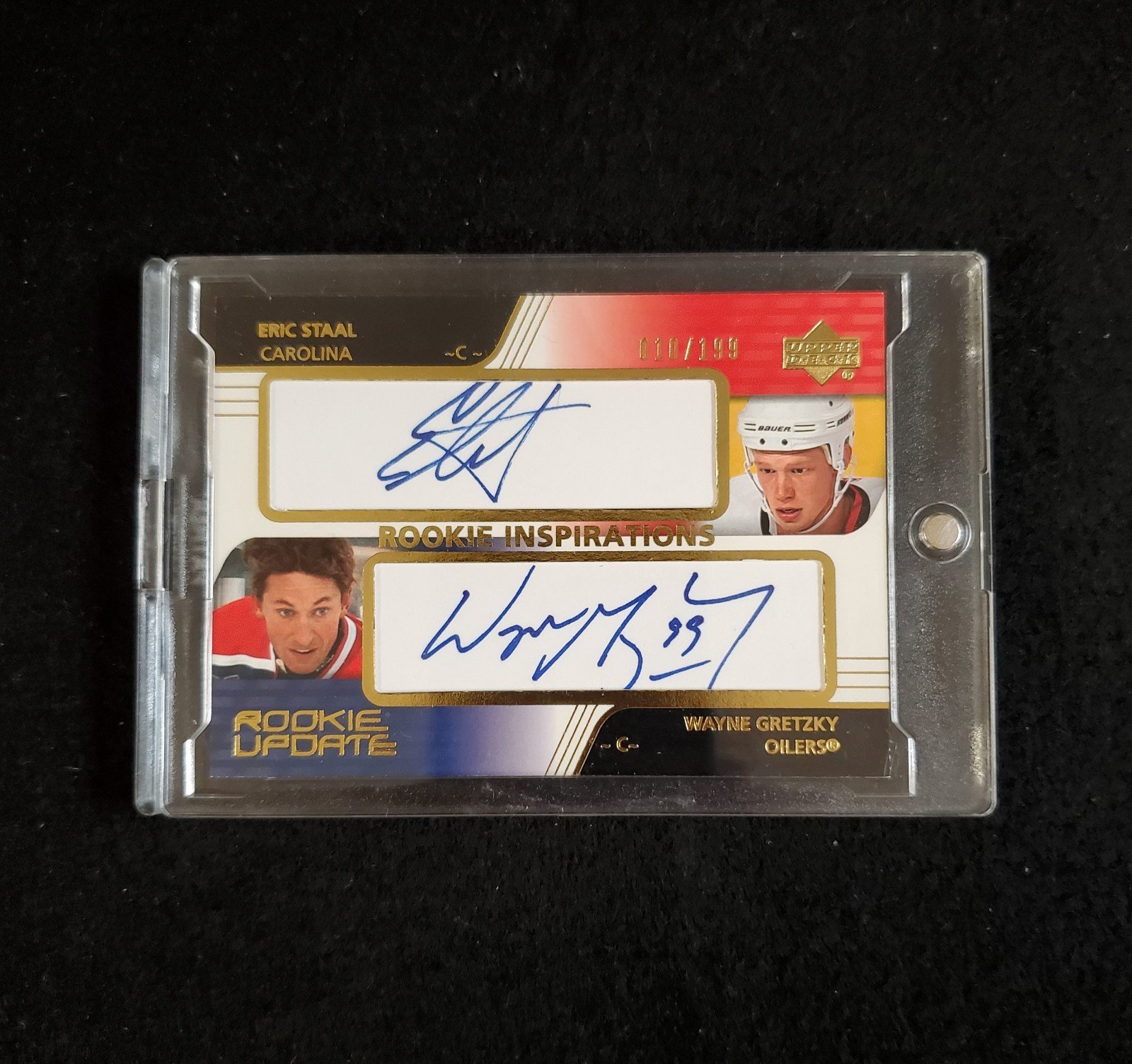 2003-04 Upper Deck Wayne Gretzky Eric Staal Rookie Inspirations Auto 123/199