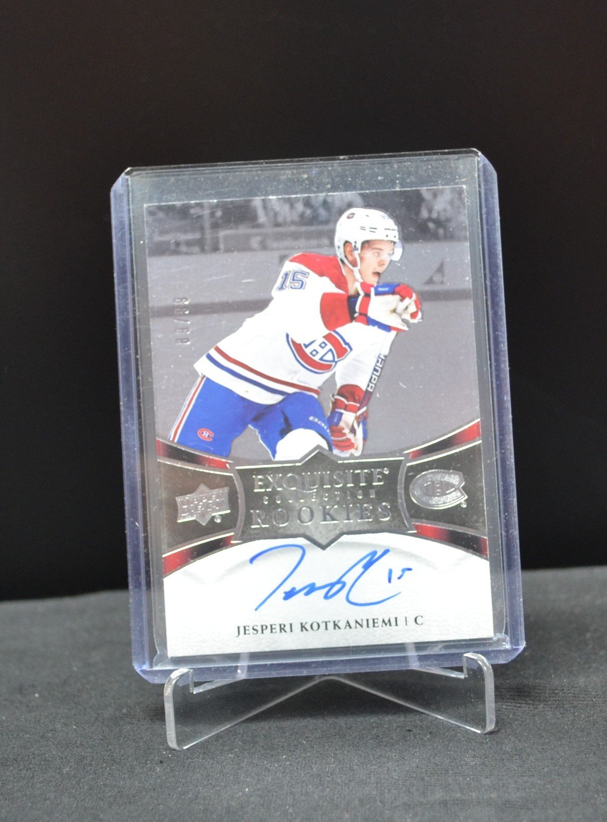 2018-19 Exquisite Collection Jesperi Kotkaniemi Rookie Auto RC #'ed 27/99