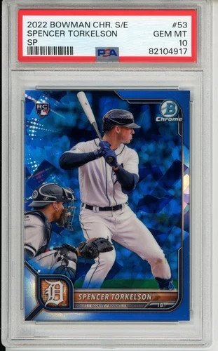 2022 Bowman Chrome Sapphire Spencer Torkelson Rookie SP Variation PSA 10