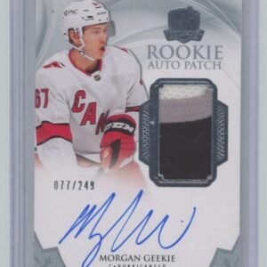 2020-21 Upper Deck The Cup Rookie Auto Patch Morgan Geekie /249 #141 Carolina