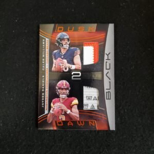 2024 Panini Black Caleb Williams Jayden Daniels Dual RC Laundry Tag Patch 17/50