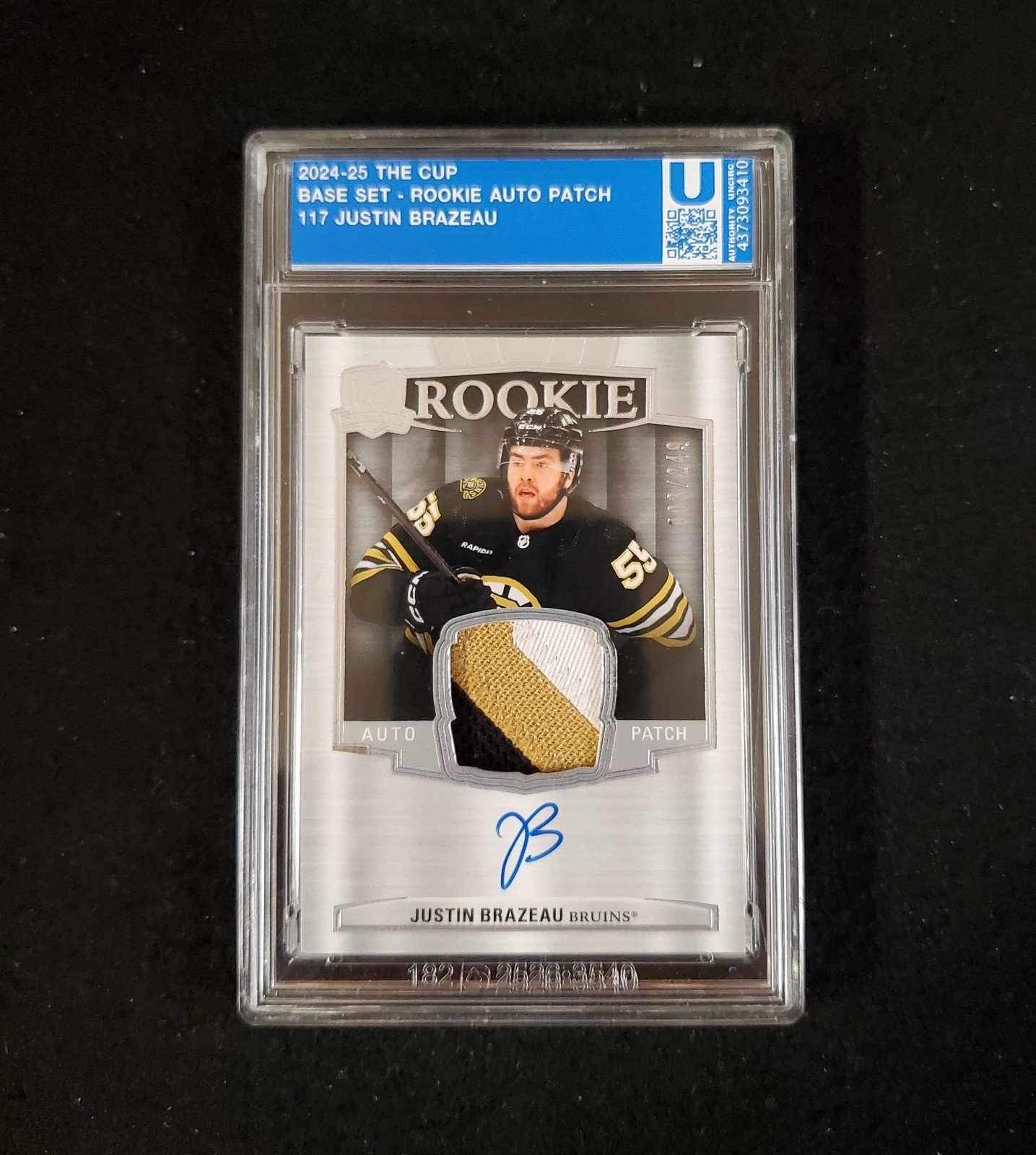 2024-25 Upper Deck The Cup Justin Brazeau RPA Rookie Patch Auto /249