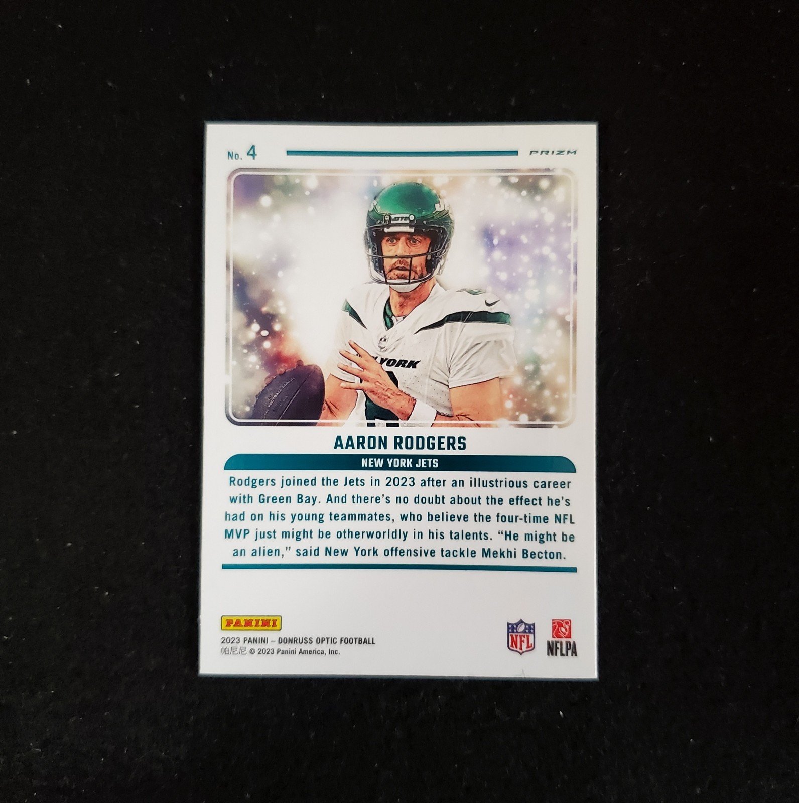 2023 Aaron Rodgers Donruss Optic Mythical Case Hit SSP - Image 2