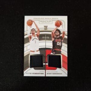 2023-24 Victor Wembanyama Scoot Henderson Panini Immaculate Rookie Patch /75