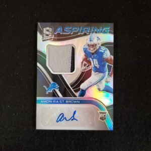2021 Amon-Ra St Brown Panini Spectra Aspiring Rookie Patch Auto RPA /99