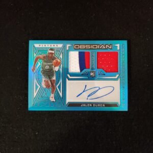 2022-23 Jalen Duren Panini Obsidian Rookie Patch Auto RPA Electric Etch Blue /27