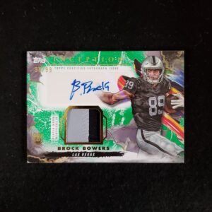 2024 Brock Bowers Topps Inception Rookie Patch Auto RPA Green /99