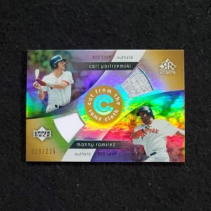 2005 Carl Yastrzemski Manny Ramirez UD Reflections Game Used Jersey /225