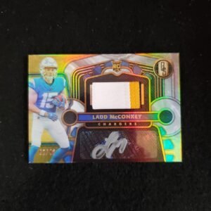 2024 Ladd McConkey Panini Gold Standard Rookie Patch Auto RPA /49