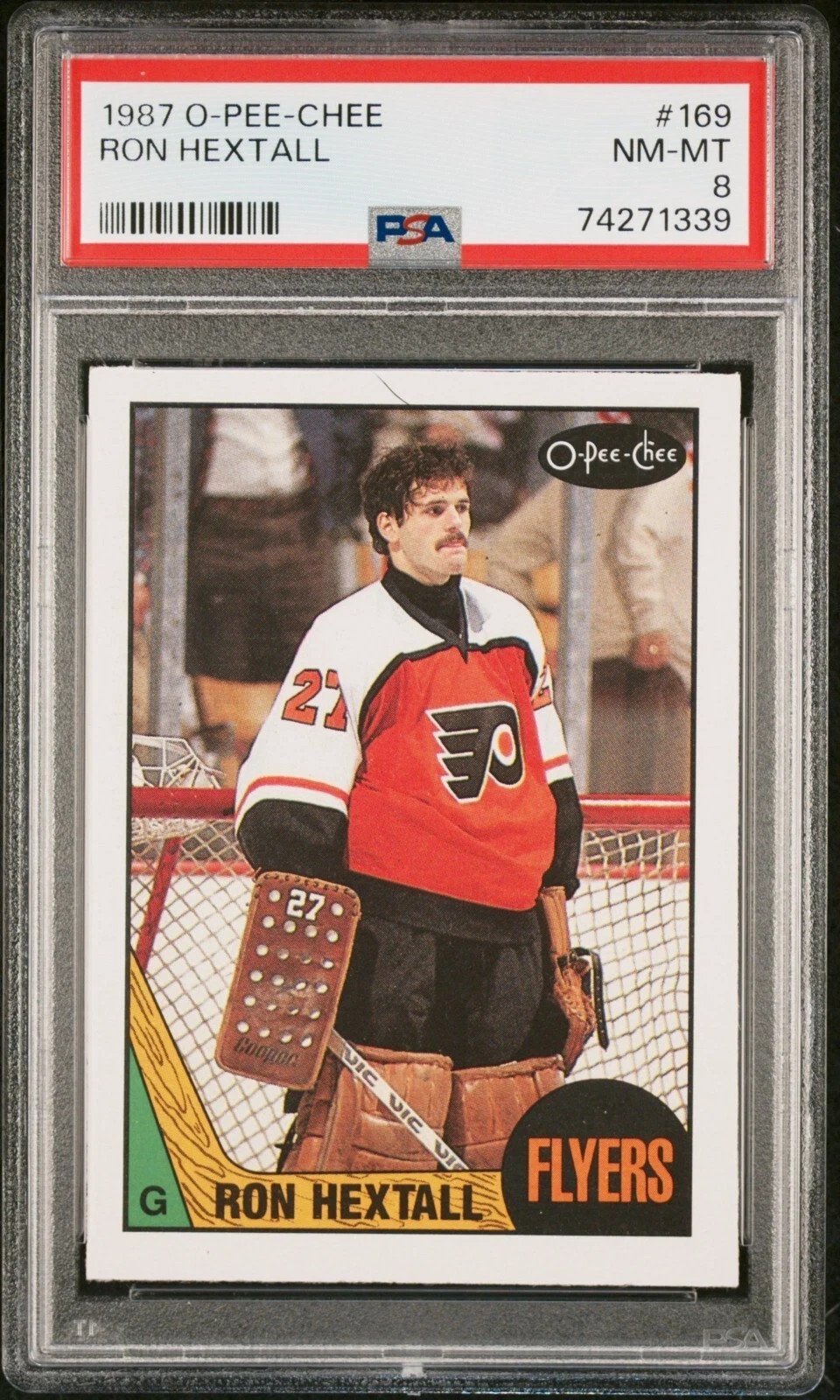 1987-88 O-Pee-Chee Ron Hextall Rookie PSA 8