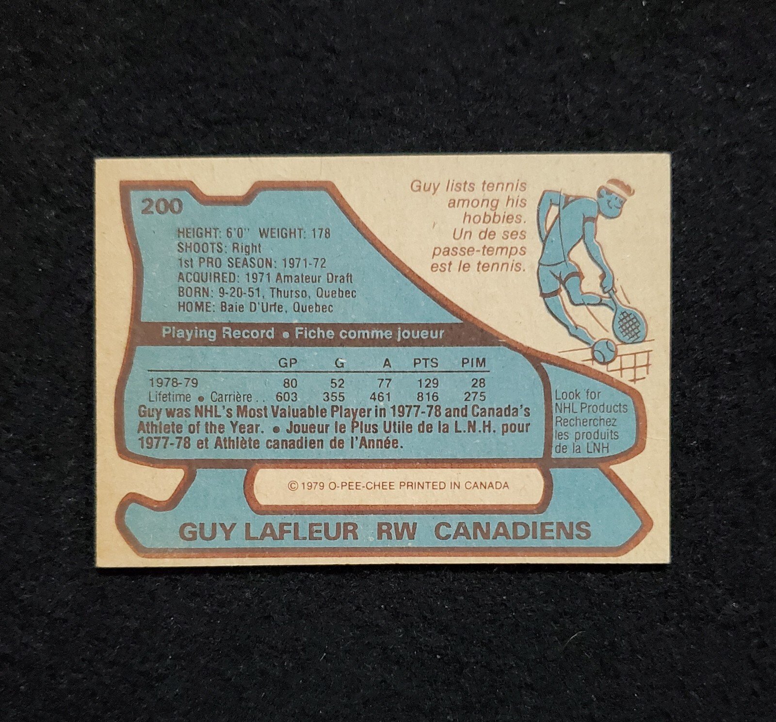 1979-80 O-Pee-Chee Guy Lafleur - Image 2