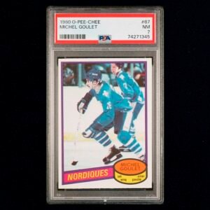 1980-81 O-Pee-Chee Michel Goulet Rookie Quebec Nordiques PSA 7